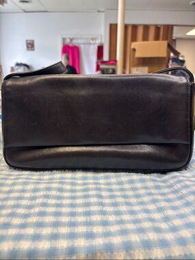 Black Leather Shoulder Bag